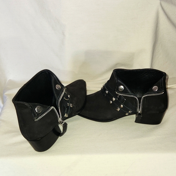 Free People Suede Studded Booties Size 36 (Reiki Cleansed And Infused) - Picture 3 of 11